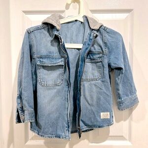 Zara Denim Hoodie Shirt